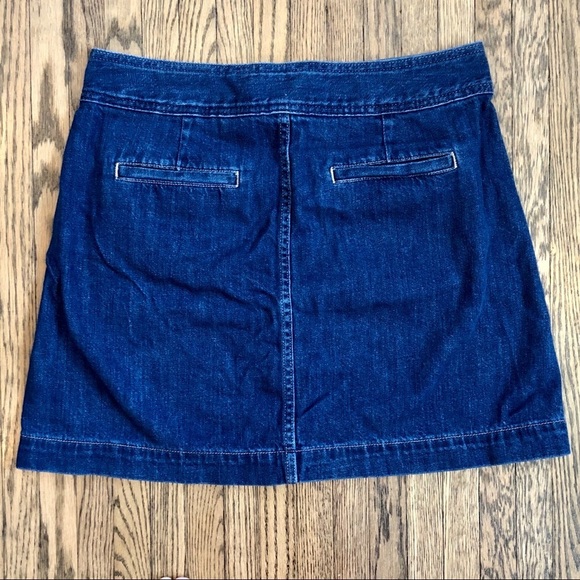 GAP Blue Button-Up Denim Jean Skirt w Front Pockets | 30​​ - Picture 3 of 6
